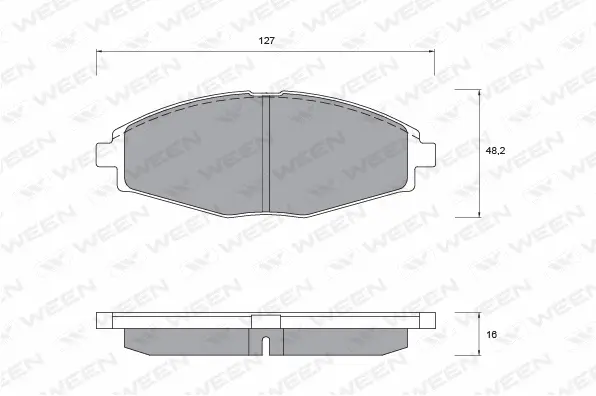 Brake Pad Set, disc brake (151-1106)