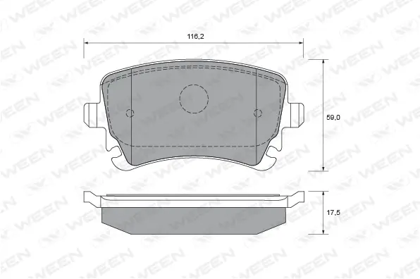 Brake Pad Set, disc brake (151-1914)