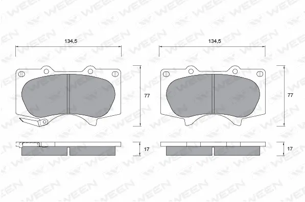 Brake Pad Set, disc brake (151-2329)