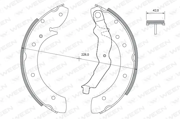 Brake Shoe Set (152-2407)
