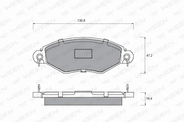 Brake Pad Set, disc brake (151-1318)