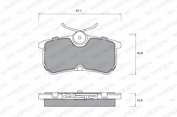 Brake Pad Set, disc brake (151-1129)