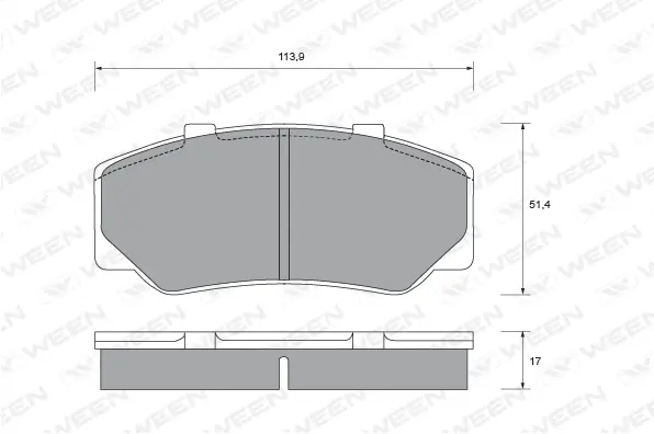 Brake Pad Set, disc brake (151-2262)