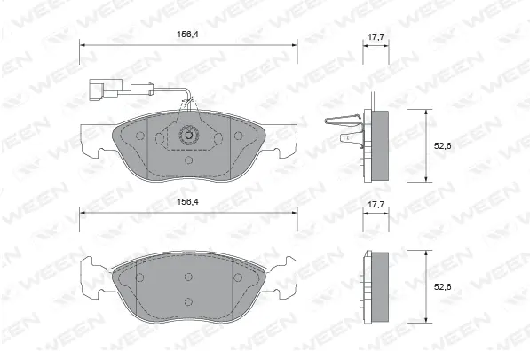 Brake Pad Set, disc brake (151-1771)