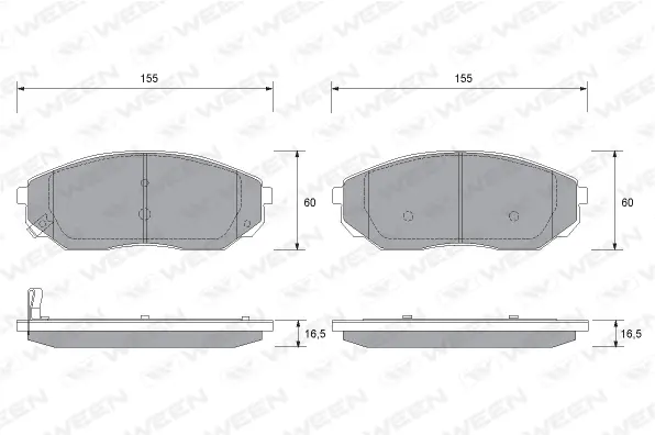 Brake Pad Set, disc brake (151-1172)