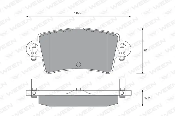 Brake Pad Set, disc brake (151-1886)