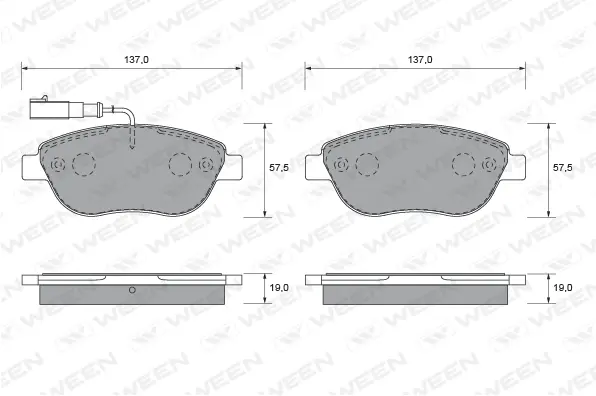 Brake Pad Set, disc brake (151-1784)