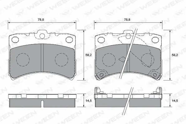 Brake Pad Set, disc brake (151-2208)
