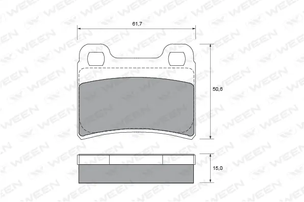 Brake Pad Set, disc brake (151-2005)