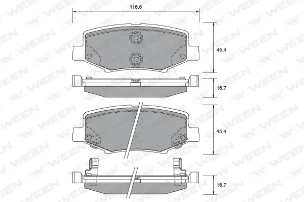 Brake Pad Set, disc brake (151-2727)