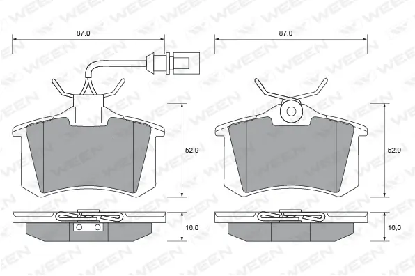 Brake Pad Set, disc brake (151-1849)