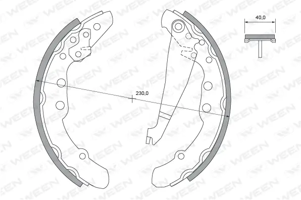Brake Shoe Set (152-2371)