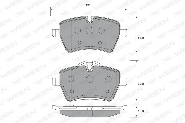 Brake Pad Set, disc brake (151-2647)