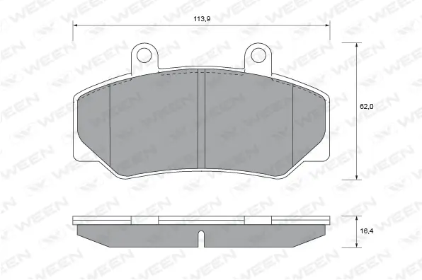 Brake Pad Set, disc brake (151-1524)