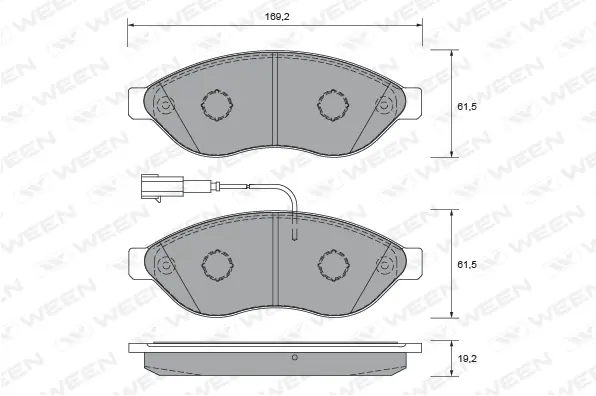 Brake Pad Set, disc brake (151-2624)