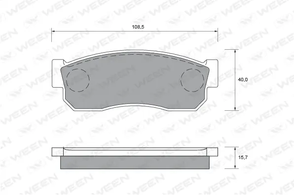 Brake Pad Set, disc brake (151-1537)