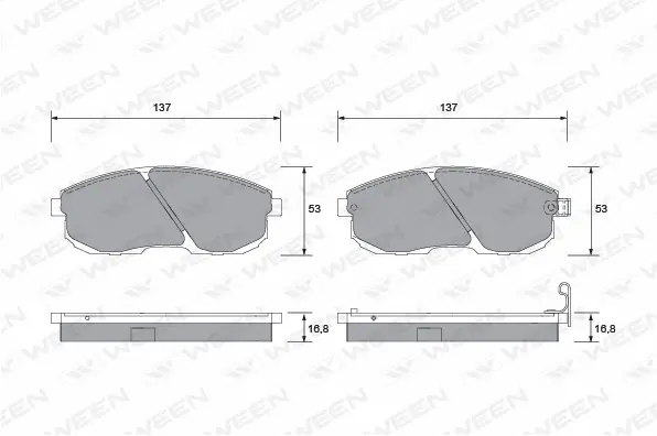 Brake Pad Set, disc brake (151-1355)