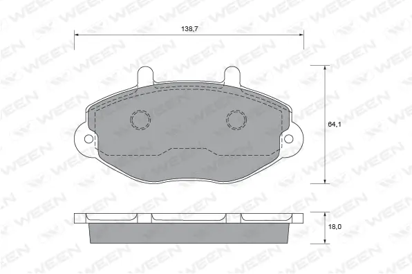 Brake Pad Set, disc brake (151-1624)