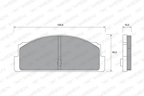 Brake Pad Set, disc brake (151-1614)