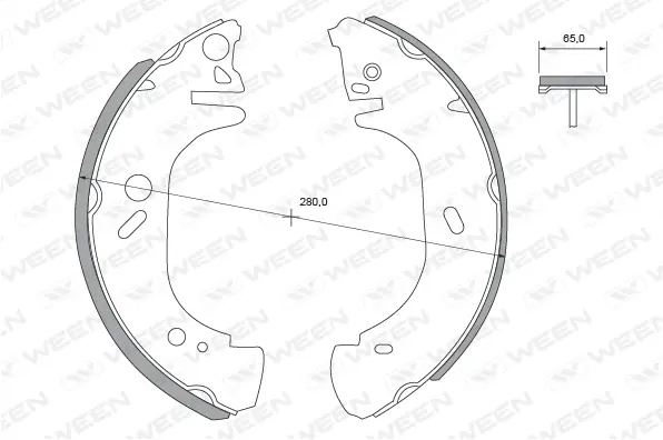 Brake Shoe Set (152-2413)