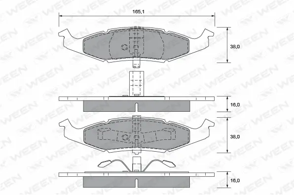 Brake Pad Set, disc brake (151-2407)