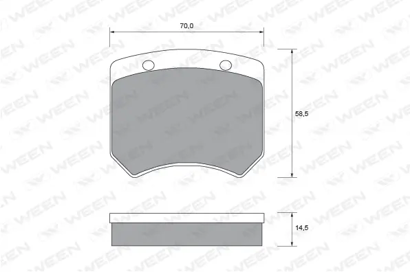 Brake Pad Set, disc brake (151-1525)