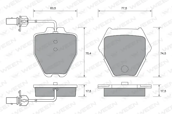 Brake Pad Set, disc brake (151-1822)