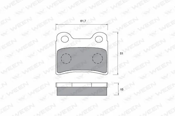 Brake Pad Set, disc brake (151-1183)