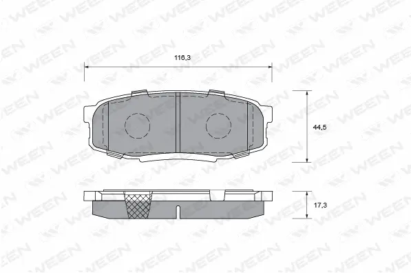 Brake Pad Set, disc brake (151-0012)