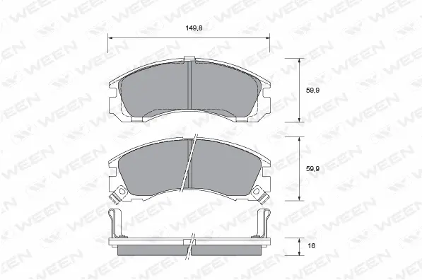 Brake Pad Set, disc brake (151-1357)