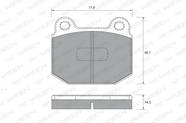 Brake Pad Set, disc brake (151-1908)