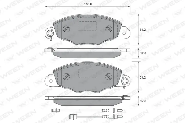 Brake Pad Set, disc brake (151-1848)