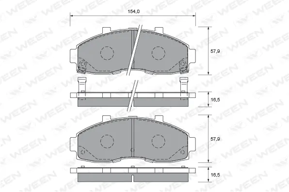 Brake Pad Set, disc brake (151-2240)