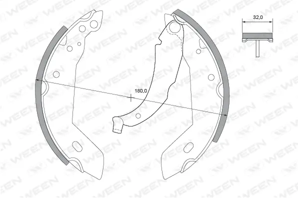 Brake Shoe Set (152-2219)