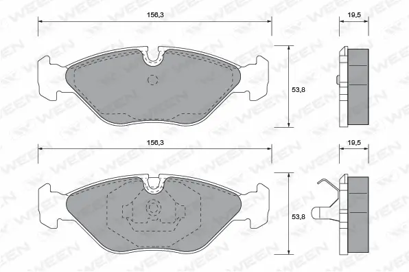 Brake Pad Set, disc brake (151-1523)