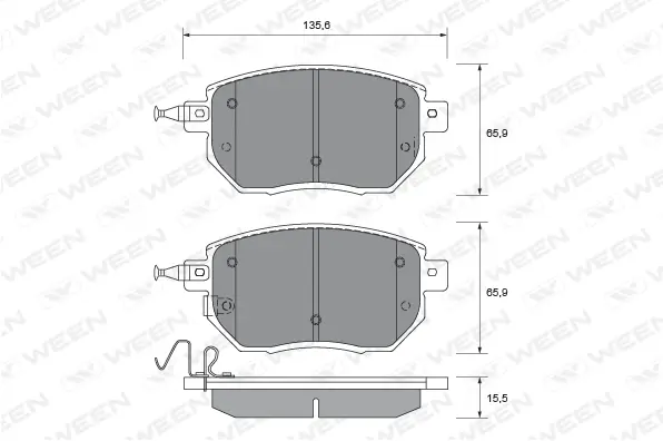 Brake Pad Set, disc brake (151-2228)