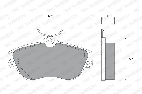 Brake Pad Set, disc brake (151-1461)