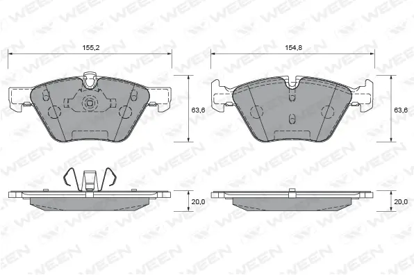 Brake Pad Set, disc brake (151-1839)