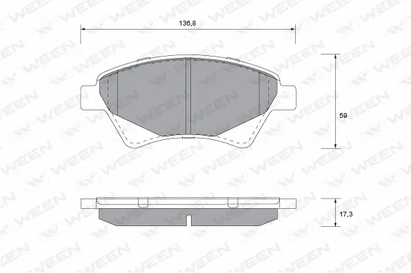 Brake Pad Set, disc brake (151-1150)