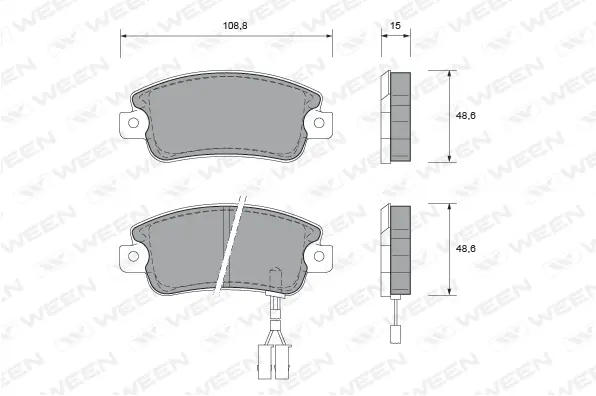 Brake Pad Set, disc brake (151-1500)