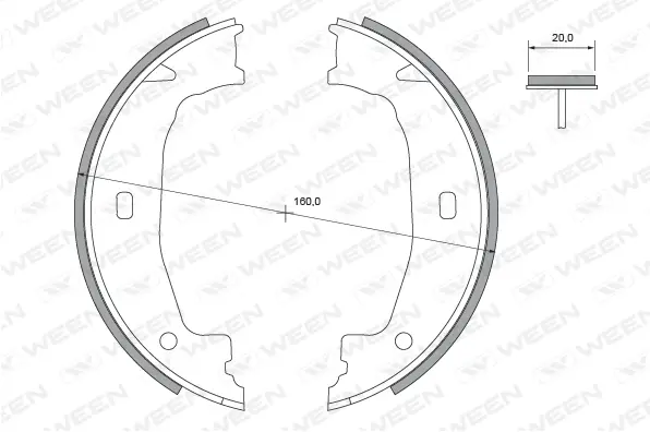 Brake Shoe Set, parking brake (152-2345)