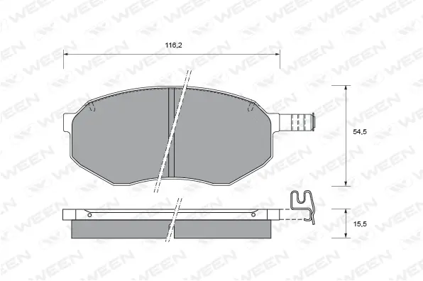 Brake Pad Set, disc brake (151-1577)