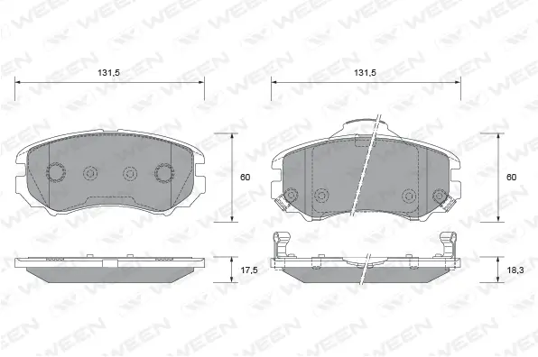 Brake Pad Set, disc brake (151-2348)