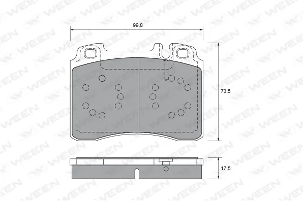 Brake Pad Set, disc brake (151-1785)