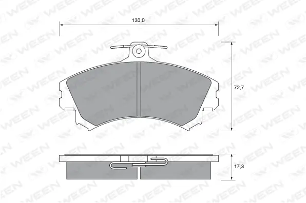 Brake Pad Set, disc brake (151-1964)