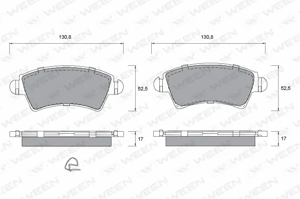 Brake Pad Set, disc brake (151-1322)