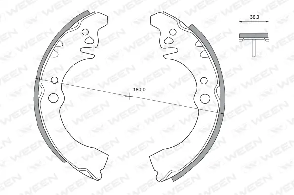Brake Shoe Set (152-2422)