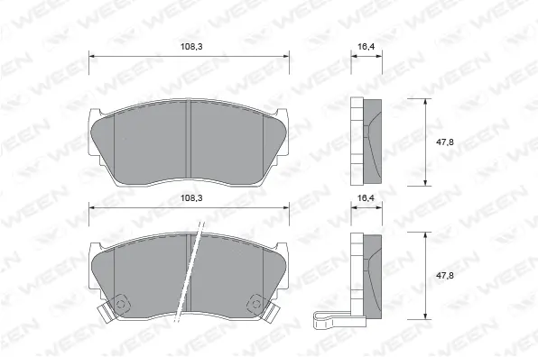 Brake Pad Set, disc brake (151-1565)