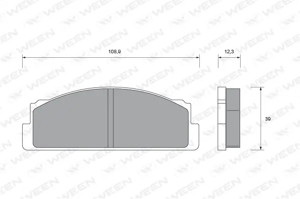 Brake Pad Set, disc brake (151-1597)