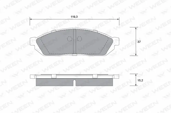 Brake Pad Set, disc brake (151-1165)